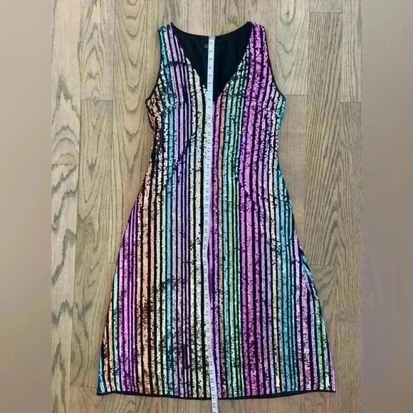 Halogen X Atlantic Pacific Women’s Multi Color Sequin Dress Size Medium - Picture 6 of 13